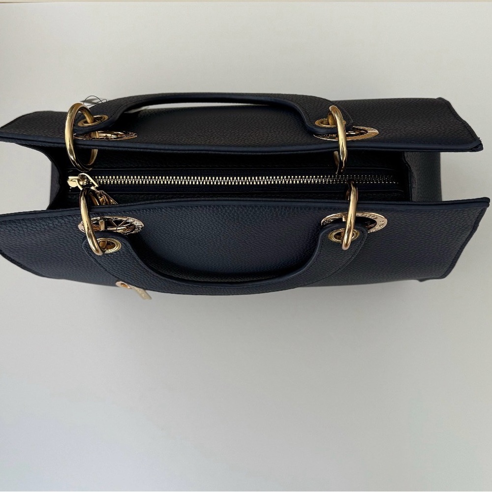 Badgley Mischka Navy Tote with Gold Accents (SOLD) - Picture 4 of 4